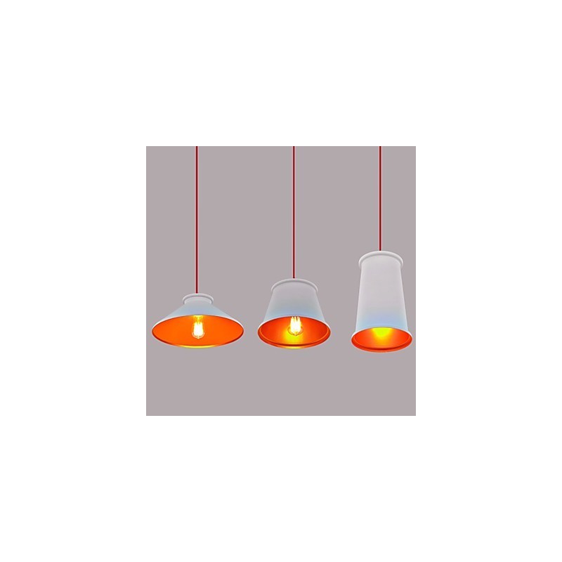 Kronleuchter im Mini-Stil, modernes zeitgenössisches Metall, 3-flammige Pendelleuchte
