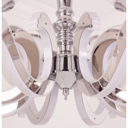 8-flammige, moderne, luxuriöse Pendelleuchte mit Glasschirm