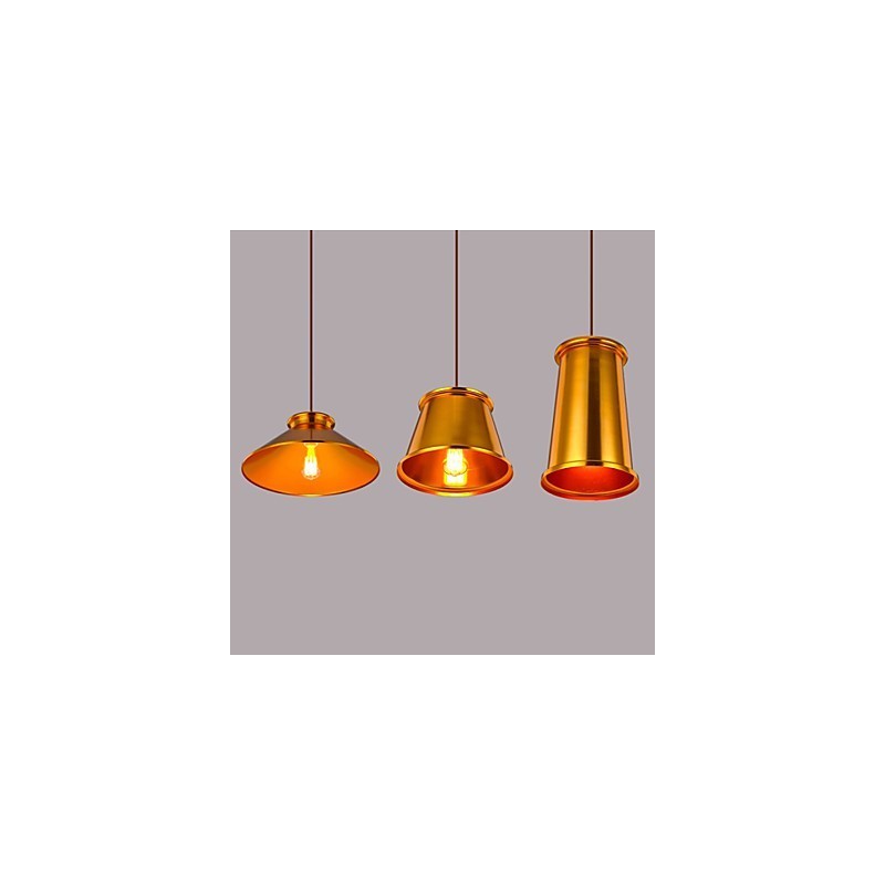 Kronleuchter im Mini-Stil, modernes zeitgenössisches Metall, 3-flammige Pendelleuchte