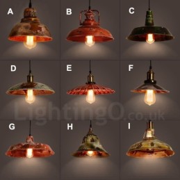 1 Licht Rustikale Lodge Retro Vintage Pendelleuchte Loft