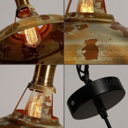 1 Licht Rustikale Lodge Retro Vintage Pendelleuchte Loft