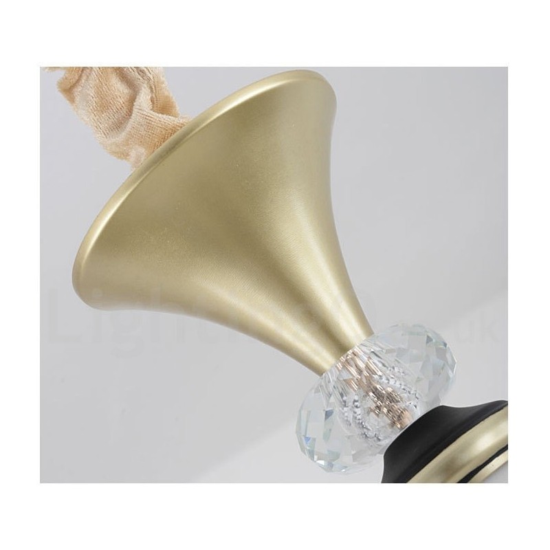 Moderne zeitgenössische Retro Luxus Kristall Pendelleuchte Kronleuchter mit Glasschirm