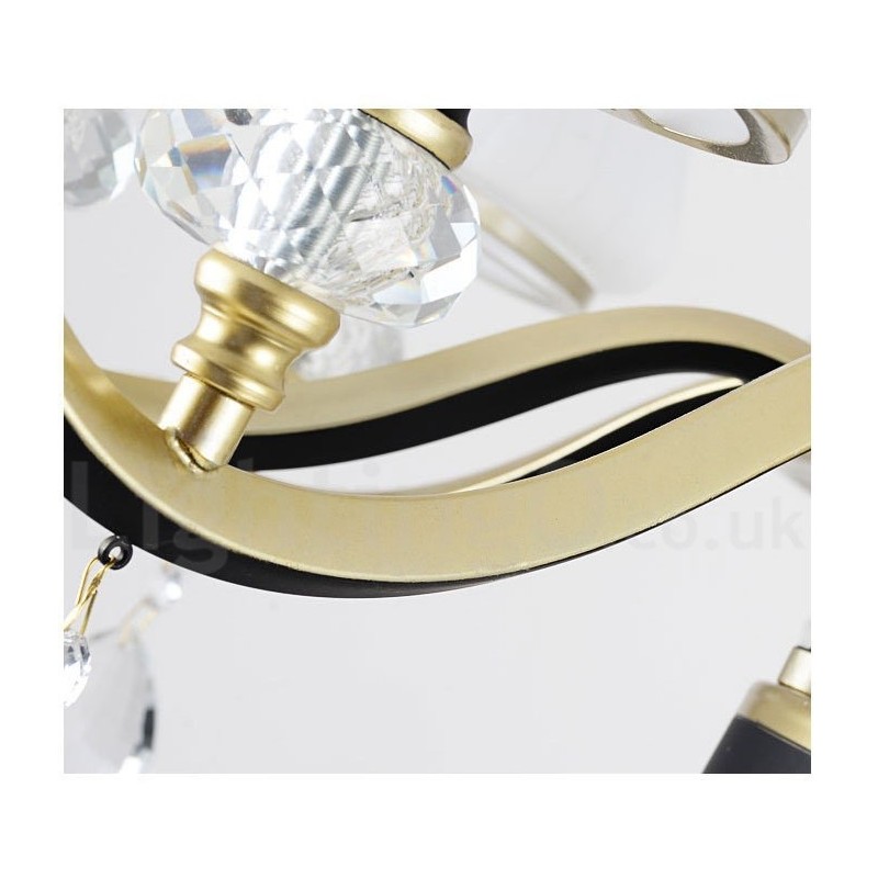 Moderne zeitgenössische Retro Luxus Kristall Pendelleuchte Kronleuchter mit Glasschirm