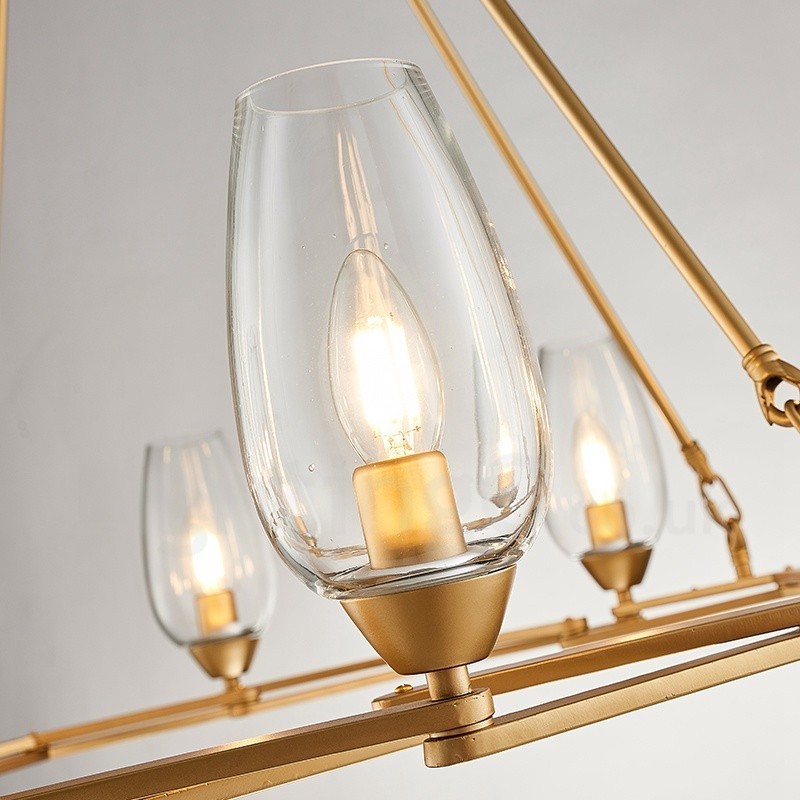Moderne zeitgenössische 10-flammige Pendelleuchte aus Stahl mit Glasschirm