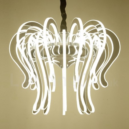 Moderner zeitgenössischer Kronleuchter aus Stahl mit 20 Lichtern und Acrylschirm Moderner zeitgenössischer Kronleuchter aus Stahl mit 20 Lichtern und Acrylschirm