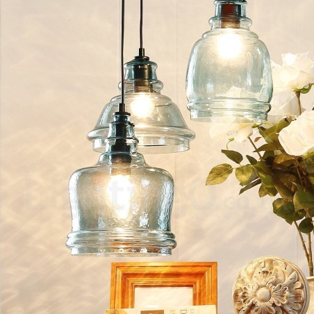 Moderne zeitgenössische 1-flammige Pendelleuchte aus Stahl mit Glasschirm Moderne zeitgenössische 1-flammige Pendelleuchte aus Stahl mit Glasschirm