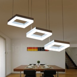 Moderne zeitgenössische 3-flammige Pendelleuchte aus Aluminiumlegierung mit Acrylschirm