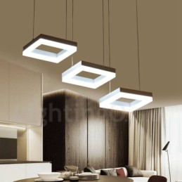 Moderne zeitgenössische 3-flammige Pendelleuchte aus Aluminiumlegierung mit Acrylschirm