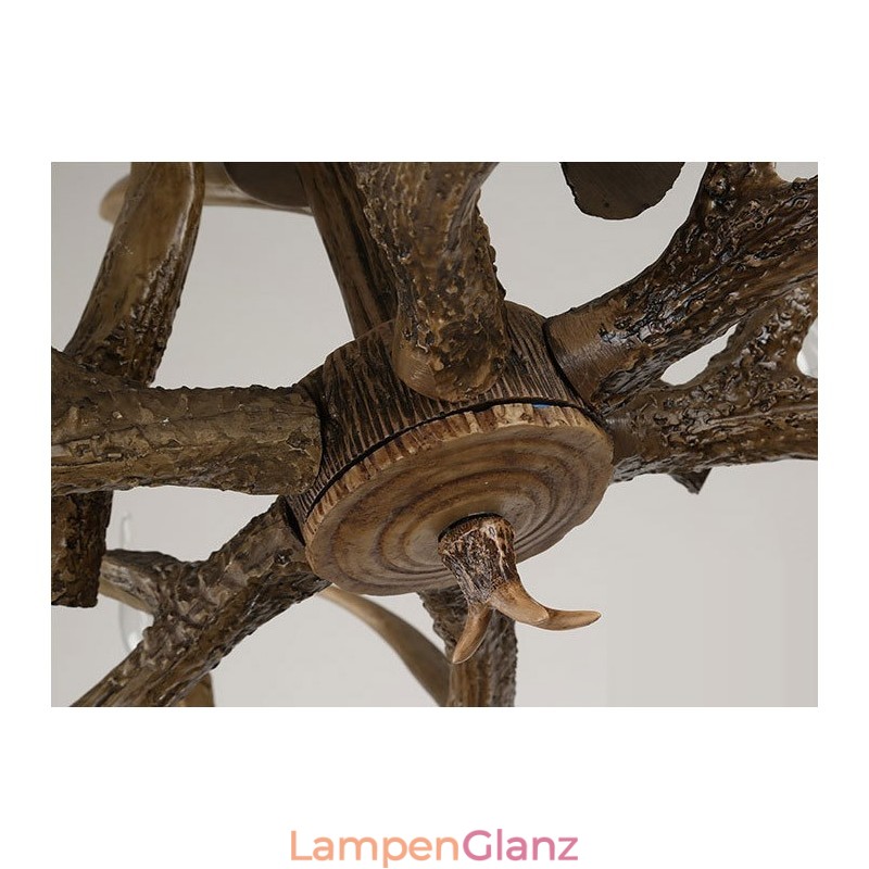 6-flammiger Vintage-Retro-Kronleuchter