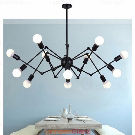 12-flammiger Vintage-Retro-Kronleuchter