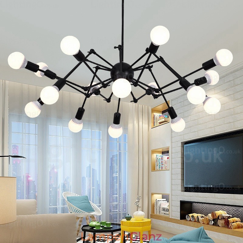 12-flammiger Vintage-Retro-Kronleuchter