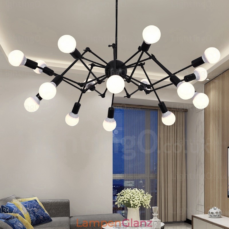 12-flammiger Vintage-Retro-Kronleuchter