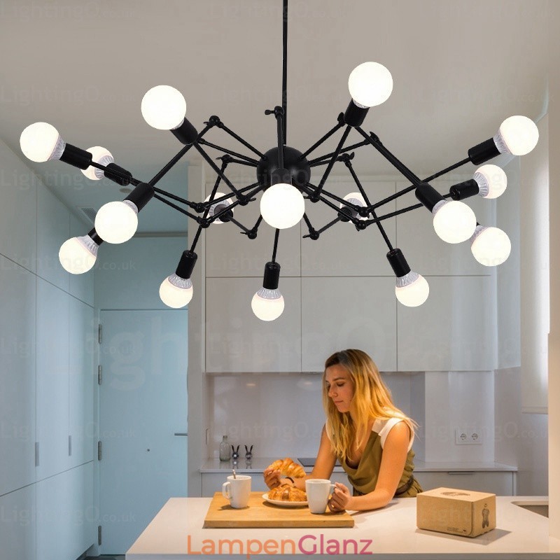 12-flammiger Vintage-Retro-Kronleuchter