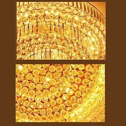 Moderner Luxus-Kronleuchter, Kristall, absorbiert Kuppellicht, Durchmesser 35 cm, enthält 3 Glühbirnen
