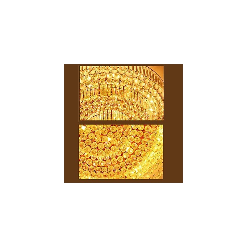 Moderner Luxus-Kronleuchter, Kristall, absorbiert Kuppellicht, Durchmesser 35 cm, enthält 3 Glühbirnen
