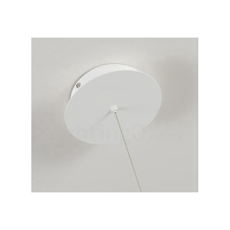 1-flammige, moderne Pendelleuchte mit Acrylschirm