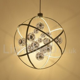 Durchmesser 50CM 80CM Vintage Globe Kronleuchter Rostige Farbe Pendelleuchte