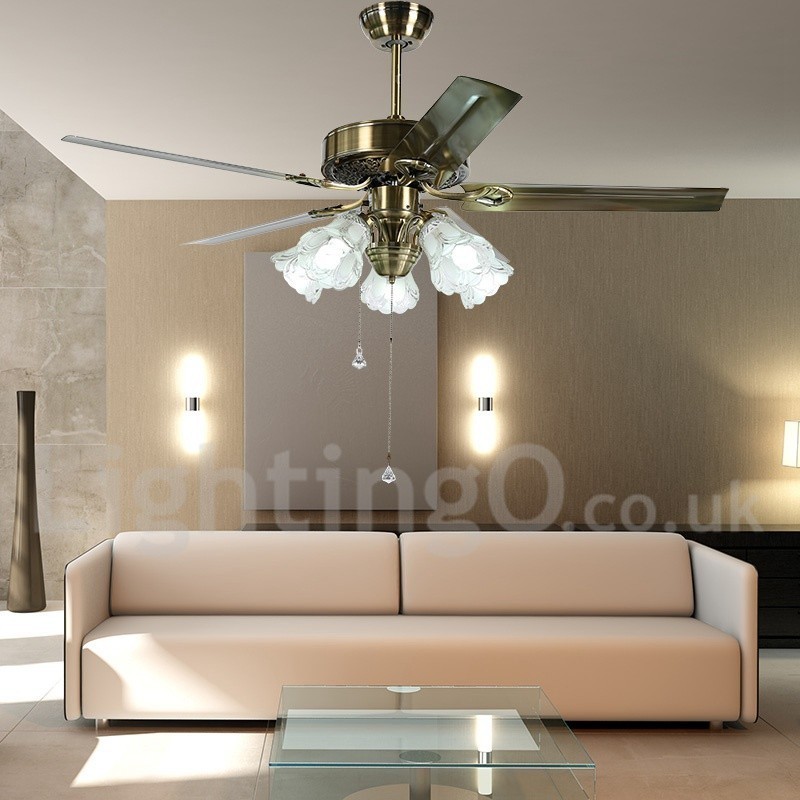 52“ Vintage-Deckenventilator im europäischen Stil