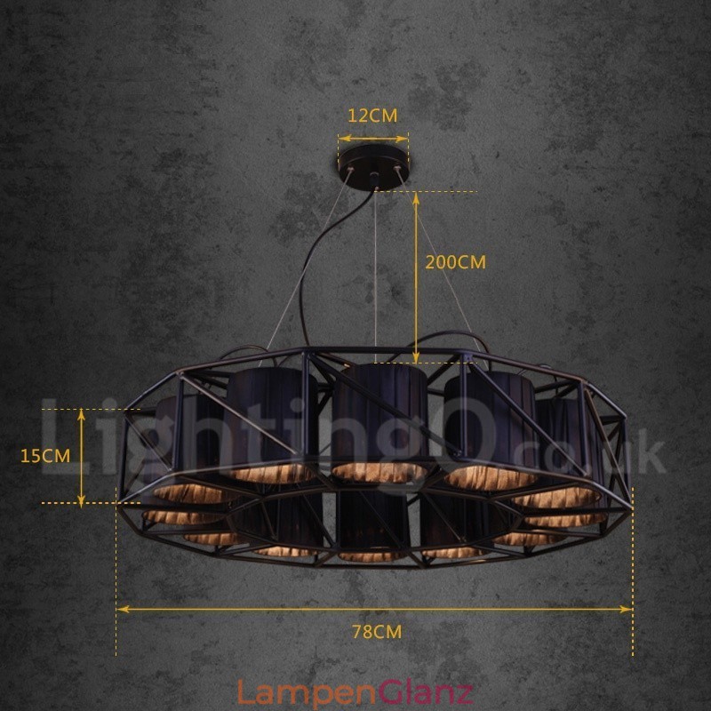 Pendelleuchte aus Stahl im Industriestil für den Beleuchtungsladen
