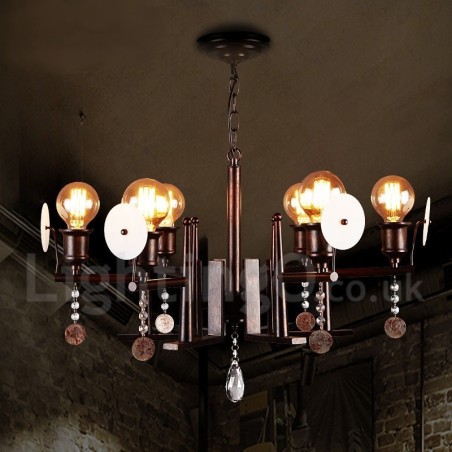 Industrieller Stil Stahl Acryl Kristall Beleuchtung Store Pendelleuchte Kronleuchter Industrieller Stil Stahl Acryl Kristall Beleuchtung Store Pendelleuchte Kronleuchter