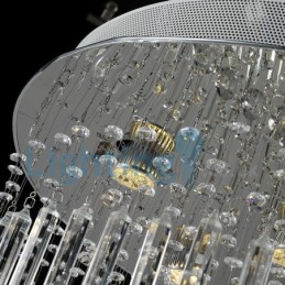 Moderne zeitgenössische Kronleuchter Unterputz Pendelleuchte Kristall Regentropfen Licht