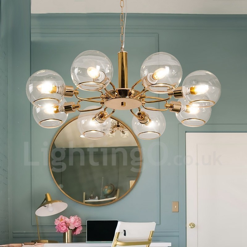 8 Lichter nordischer postmoderner kreativer magischer Glasbohnen-Kronleuchter