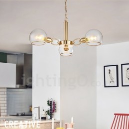 3 Lichter nordischer postmoderner kreativer magischer Glasbohnen-Kronleuchter