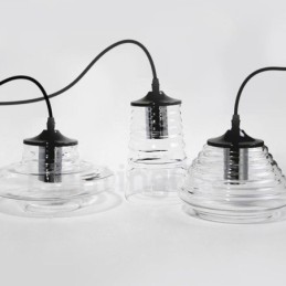 Einkopf-Glas-Pendelleuchte Cafe