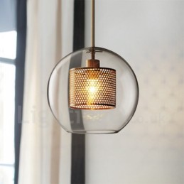 Moderne minimalistische nordische Stil Dekoration Café Glaskugel Einzelkopf Pendelleuchte