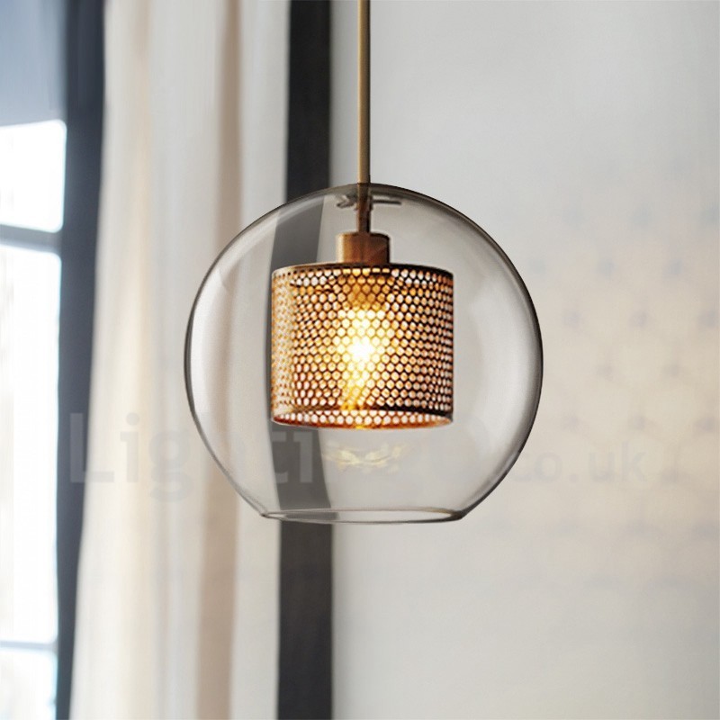 Moderne minimalistische nordische Stil Dekoration Café Glaskugel Einzelkopf Pendelleuchte