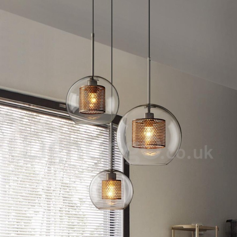 Moderne minimalistische nordische Stil Dekoration Café Glaskugel Einzelkopf Pendelleuchte