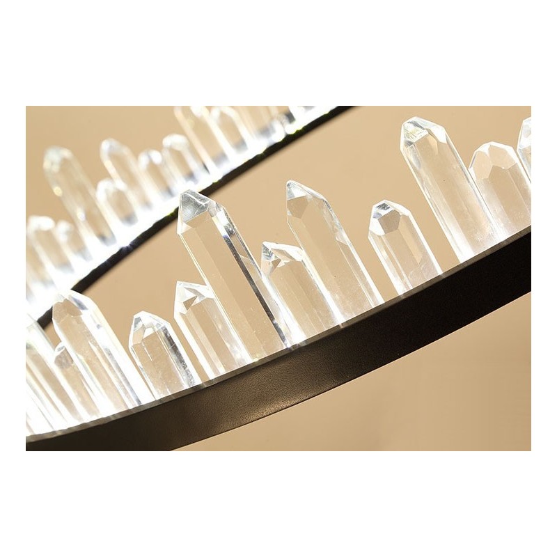 Moderne Mode Doppelkreis Kristall Pendelleuchte