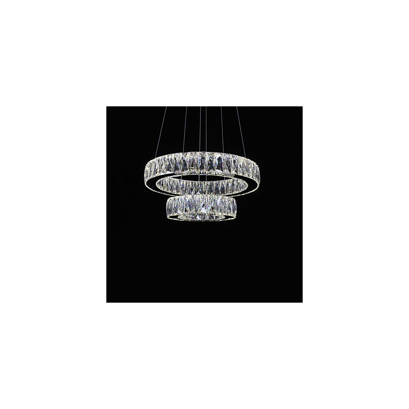 Crystal Chandelier Lights Modern Lighting Two Rings D2040 K9 Large Crystal Home Ceiling Light Fixtures