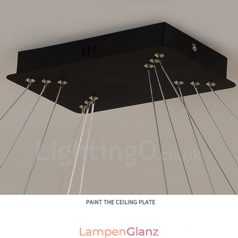 Nordic Kristall Anhänger Licht Rechteckige Atmosphäre Anhänger Licht Postmodernen Beleuchtung