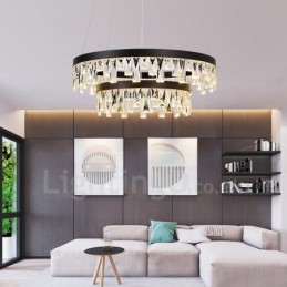 Moderne Pendelleuchte mit Kristallglas im Kreisdesign