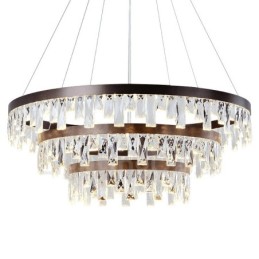 Moderne Pendelleuchte mit Kristallglas im Kreisdesign
