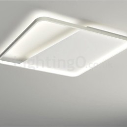 Moderne, minimalistische, ultradünne, 5 cm große, quadratische Deckenleuchten aus Aluminium