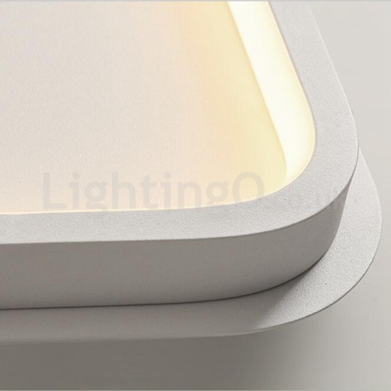 Moderne, minimalistische, ultradünne, 5 cm große, quadratische Deckenleuchten aus Aluminium