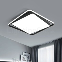 Moderne, exquisite, quadratische Deckenleuchte in Schwarz und Weiß