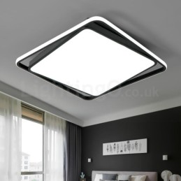 Moderne, exquisite, quadratische Deckenleuchte in Schwarz und Weiß