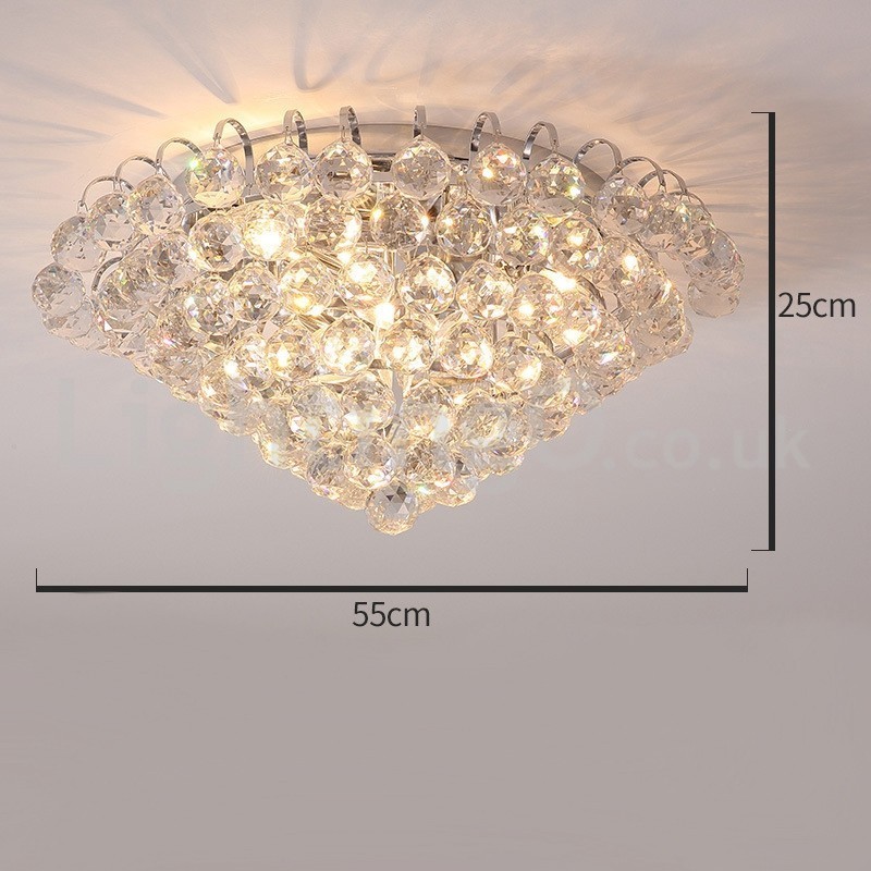 Zeitgenössische runde 30CM 55CM Kristalldeckenleuchten