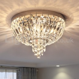 Zeitgenössische, exquisite, runde Deckenleuchten aus Kristallglas