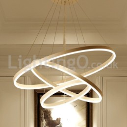 Moderne Pendelleuchte mit drei Kreisen und Fernbedienung