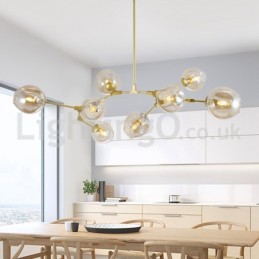 Nordic Modern Magic Bean Glas Kronleuchter Molekular Kronleuchter