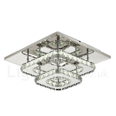 Dimmbare, moderne, quadratische Deckenleuchten aus Kristallglas mit Fernbedienung Dimmbare, moderne, quadratische Deckenleuchten aus Kristallglas mit Fernbedienung
