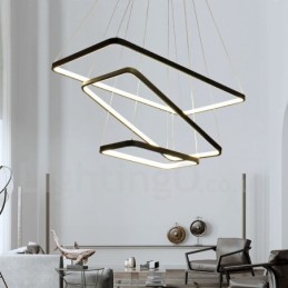 Dimmbare Pendelleuchte mit Fernbedienung Modernes Design Drei Rechtecke