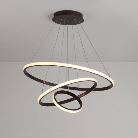 Dimmbare Pendelleuchte mit Fernbedienung im modernen Design der Kreise Dimmbare Pendelleuchte mit Fernbedienung im modernen Design der Kreise