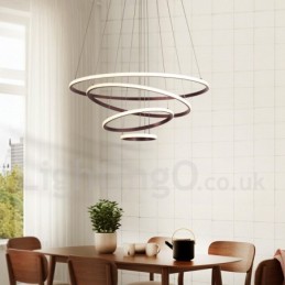 Dimmbare Pendelleuchte mit Fernbedienung im modernen Design der Kreise