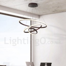 Dimmbare Pendelleuchte mit Fernbedienung im modernen Design der Kreise