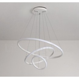Dimmbare Pendelleuchte mit Fernbedienung im modernen Design der Kreise